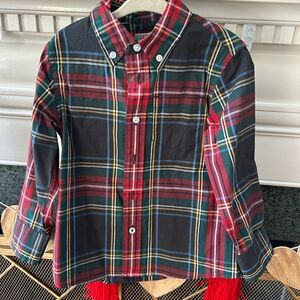 Christmas plaid button up